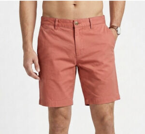Bonobos Washed Chino Shorts Mens 31 Salmon 9" Inseam Cotton Casual Summer Preppy